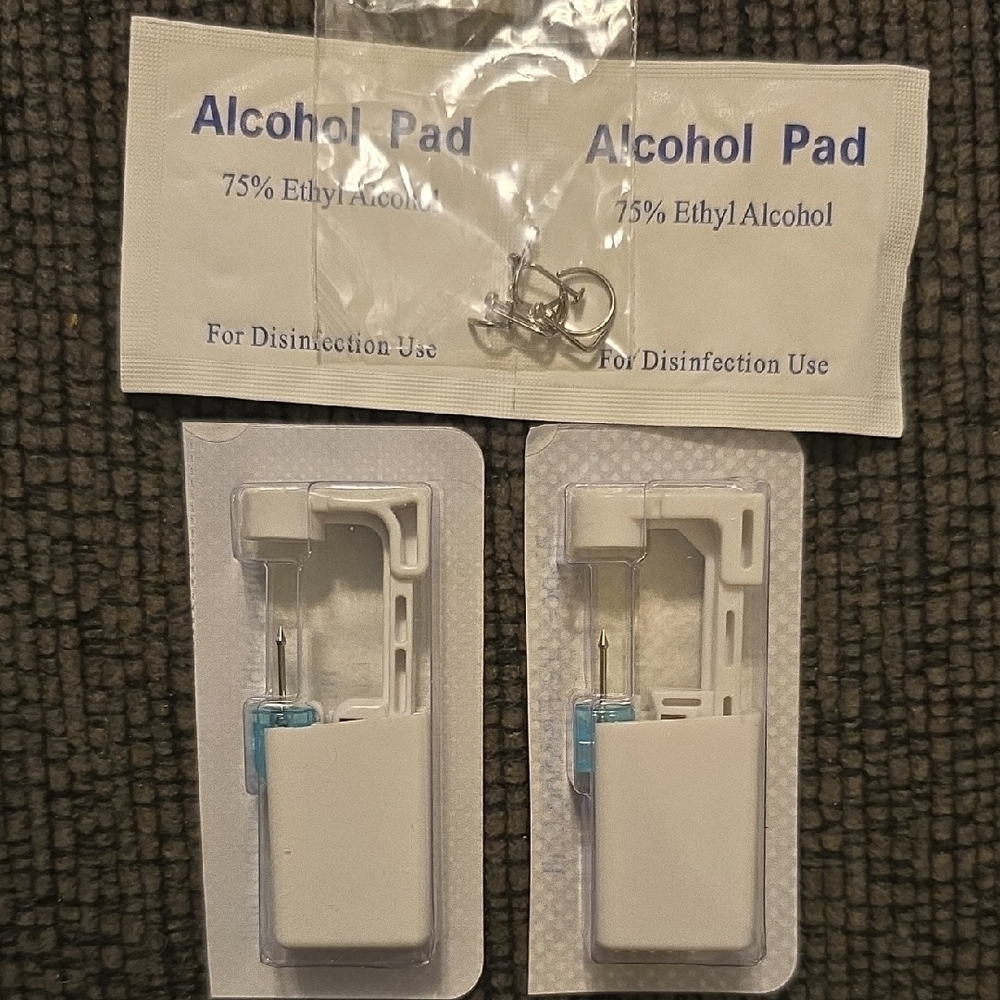 Amazon Silver Nose Rings with 2 Disposible Piercing Kits